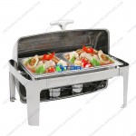 Nồi hâm buffet chữ nhật chân cao 2 ngăn