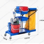 Xe làm vệ sinh đa năng khung thép 3 tầng