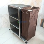 Xe làm buồng phòng inox ba tầng túi đơn