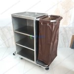 Xe làm buồng phòng inox ba tầng túi đơn