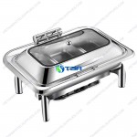 Nồi hâm buffet chữ nhật nắp kính cao cấp ASIA102PC-3N