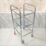 Xe đẩy vệ sinh thu dọn bàn ăn nhà hàng khách sạn