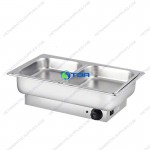 Nồi hâm buffet inox chữ nhật dùng điện 2 ngăn