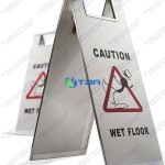 Biển báo INOX CAO CẤP đặt sàn CHỮ A