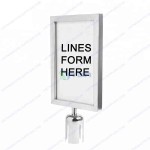 Bảng menu thông tin inox khổ A4 đứng cắm trụ chắn