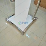 Bục phát biểu gỗ khung inox cao cấp màu trắng
