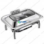 Nồi hâm Buffet chữ nhật nắp kính cao cấp ASIA102PC-2N