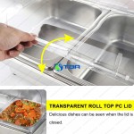 Nồi hâm nóng thức ăn 2 ngăn nắp kính PC trong