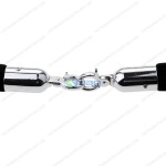 Trụ chắn inox phân làn màu bạc dây nhung đen