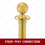 Cột chắn inox dây trùng màu đỏ trong nhà hàng tiệc cưới