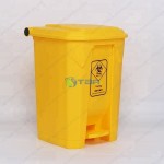 Thùng rác y tế nhựa bệnh viện màu vàng 68L