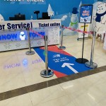 Trụ barrier điều hướng phân làn dây căng màu đỏ