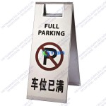 Biển cảnh báo KHU VỰC CẤM ĐẬU XE INOX chữ A