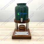 Bình gốm sứ 10L chân gỗ hâm nóng trà - sữa - cafe