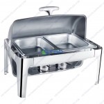 Nồi hâm buffet chữ nhật chân cao 2 ngăn