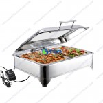 Nồi hâm buffet chữ nhật nắp kính thủy lực ASIA816-9L