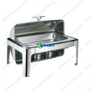 Nồi hâm buffet chữ nhật chân cao 1 ngăn