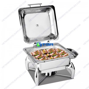 Nồi hâm buffet nắp kính thủy lực chân cao ASIA103PC-1N