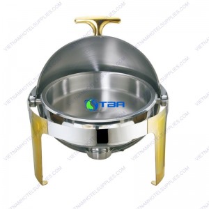 Nồi hâm buffet tròn chân cao vàng ASIA6052G
