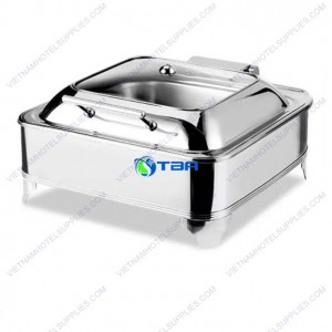Nồi hâm buffet vuông nắp kính thủy lực ASIA817-6L