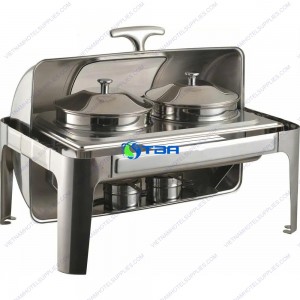 Nồi hâm soup chữ nhật 2 ngăn nắp kính ASIA6054PC-2N