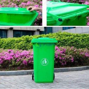 Thùng rác nhựa xanh dùng cho nhà xưởng 240L