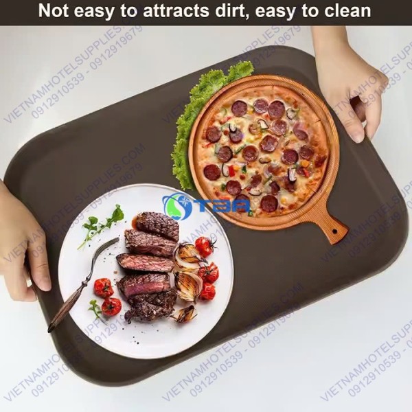 Khay phục vụ quầy bar cafe chống trượt 31*41CM 