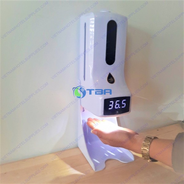 Bình CẢM BIẾN đo nhiệt độ & rửa tay sát khuẩn TỰ ĐỘNG 