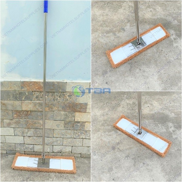 Cây lau sàn nhà sợi san hô nâu bản 60cm 