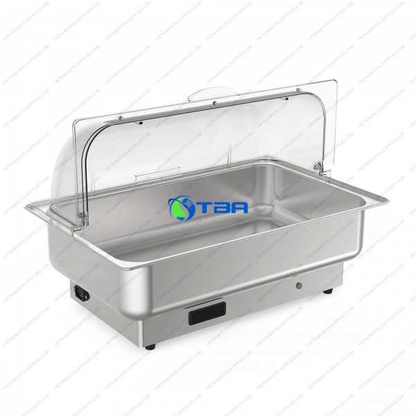 Nồi hâm buffet dùng điện nắp kính trong PC 1 ngăn 