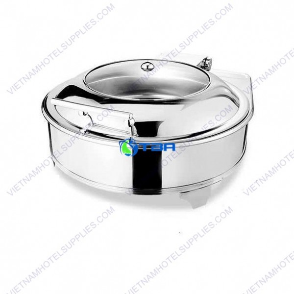 Nồi hâm buffet tròn nắp kính thủy lực ASIA818R-6L 