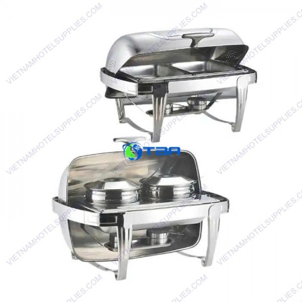 Nồi hâm soup buffet chữ nhật chân cong ASIA6054-2N 