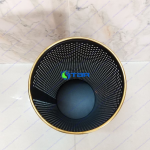 Sọt đựng ô dù thép màu đen vành inox mạ vàng 