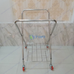Xe thu gom đồ giặt là gấp được khung inox chữ X 