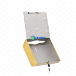 Hộp đựng khăn giấy lau tay vuông inox vàng Asia