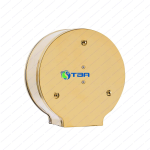 Hộp đựng giấy vệ sinh cuộn tròn lớn inox vàng Asia