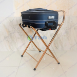 Kệ để hành lý inox mạ vàng cao cấp có tựa ASIACJ009