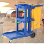 Xe đẩy dọn vệ sinh chữ L nhựa 3 tầng ASIA170B