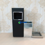 Thung rác gạt tàn vuông cửa trước màu đen V240B