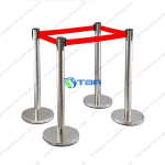 Trụ barrier điều hướng phân làn dây căng màu đỏ