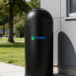 Thùng rác inox hình đạn trụ tròn ASIA-A350