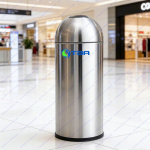 Thùng rác inox hình đạn trụ tròn ASIA-A350