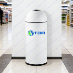 Thùng rác inox hình đạn trụ tròn ASIA-A350