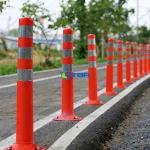 Trụ cọc tiêu giao thông nhựa dẻo PU cao 75cm