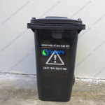 Thùng Rác Nguy Hại Hóa Học 120L Đen ASIA-RHH120Đ