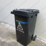 Thùng rác đen nguy hại cho nhà xưởng 240L ASIA