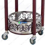 Xe đẩy rượu trà quầy bar hình tròn ASIA-RT001