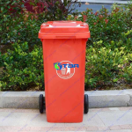 Thùng rác HDPE 120L màu đỏ ASIA-TRNĐ120L