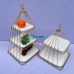 Kệ trưng bày bánh trái cây hình tháp 02 tầng ASIA02T