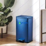 Thùng rác inox đạp chân cỡ lớn xanh dương ASIA50LX